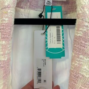 Pink Houndstooth Tweed Oversized Blazer - Steve Madden